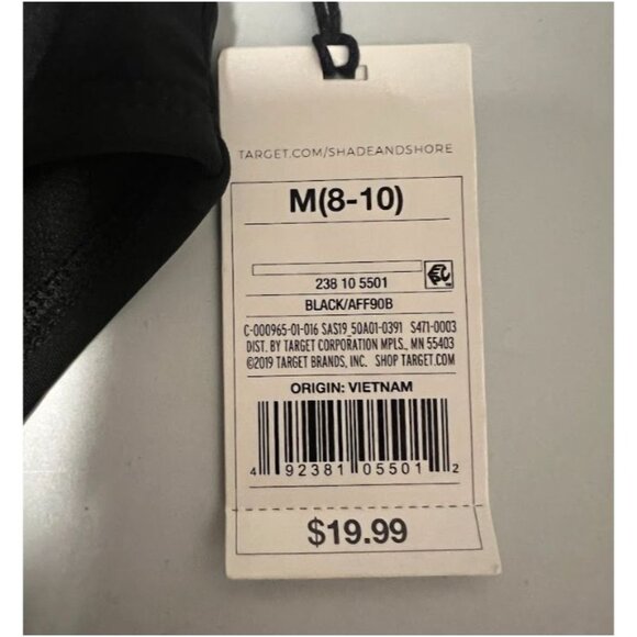 Shade & Shore Womens High Leg High Waist Extra Cheeky Bikini Bottom Black Size M - Picture 6 of 6